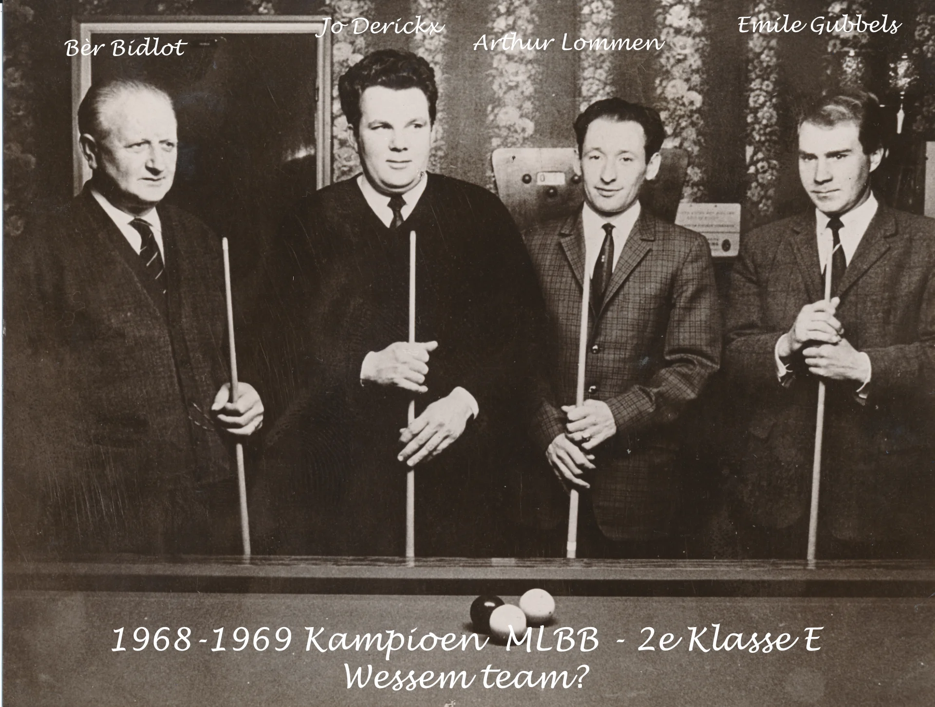 Kampioen BC Wessem seizoen 1968 - 1969 tweede team