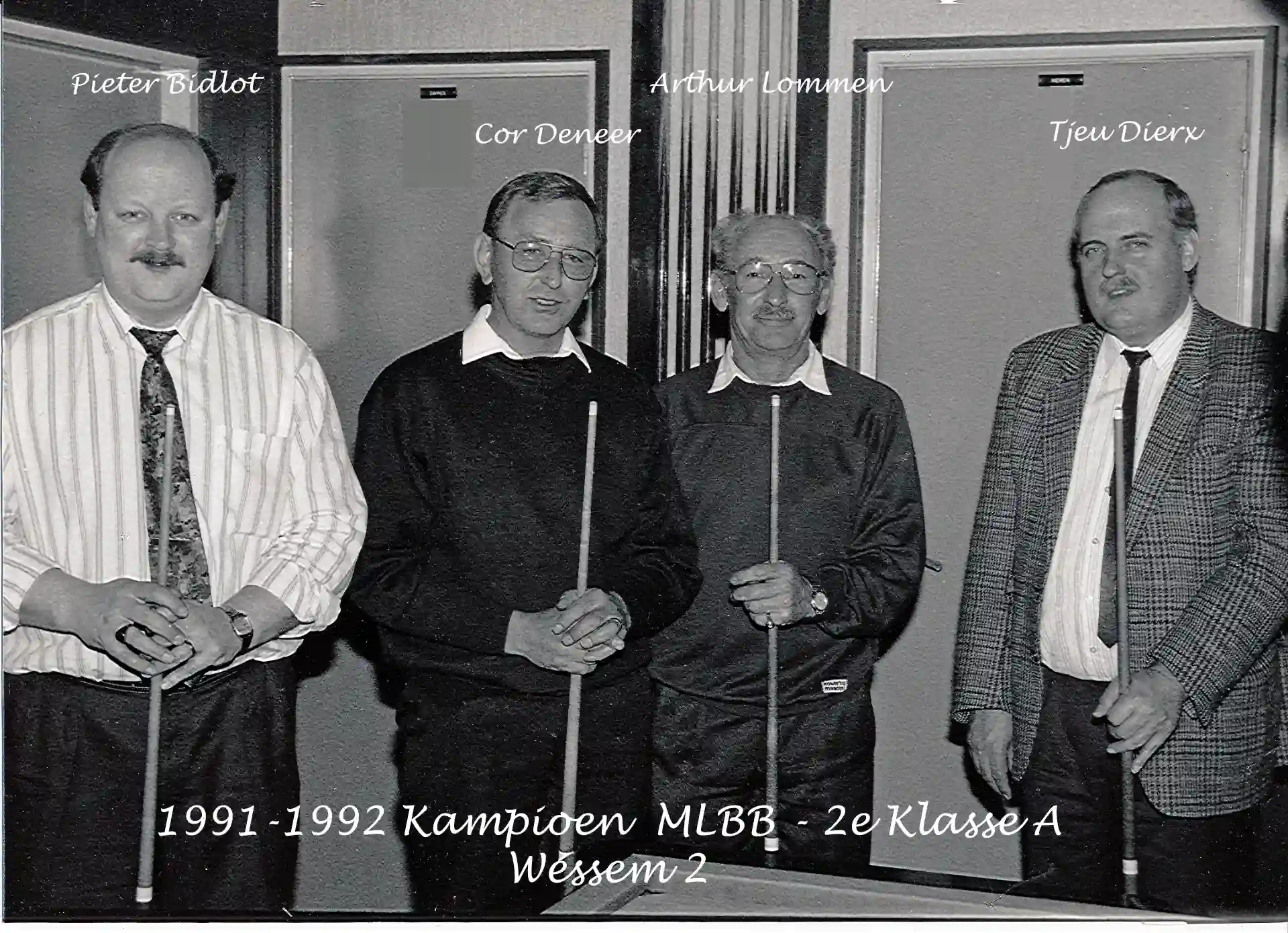 Kampioen BC Wessem seizoen 1991 - 1992