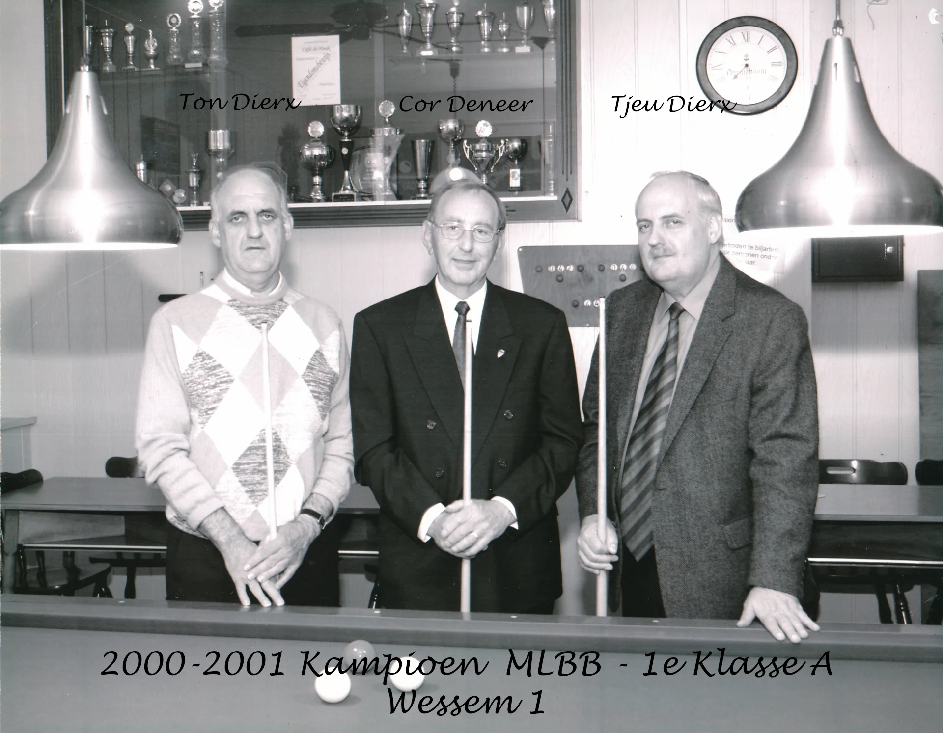 Kampioen BC Wessem seizoen 2000 - 2001