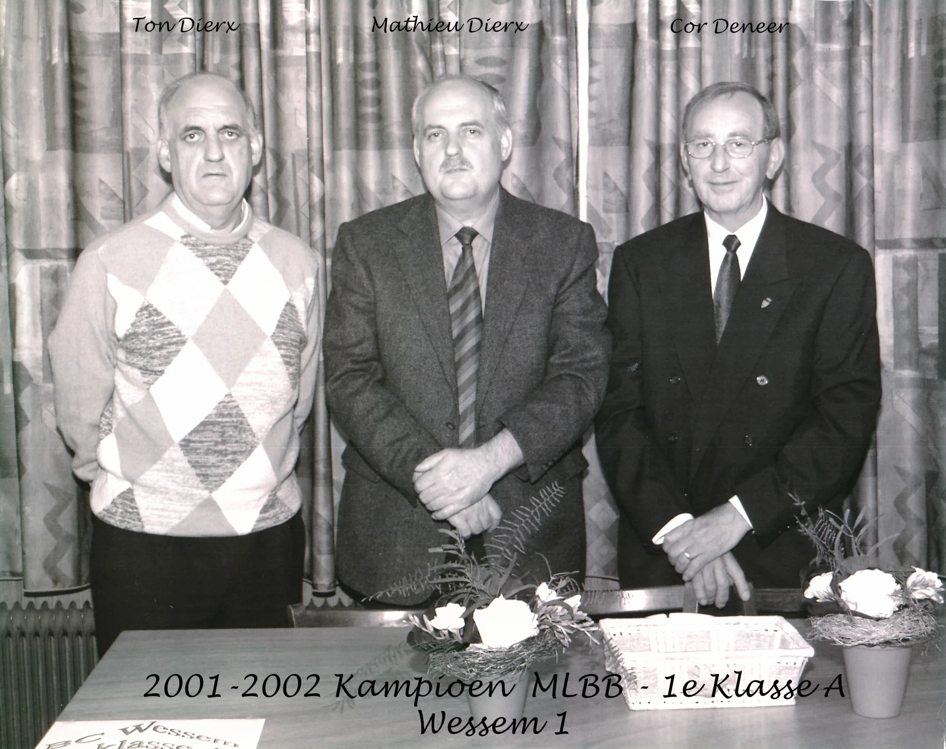 Kampioen BC Wessem seizoen 2001 - 2002